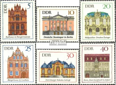 Produktbild von Briefmarken DDR 1969 Mi 1434-1439 (kompl.Ausgabe) postfrisch Bedeutende Bauwerke (III)