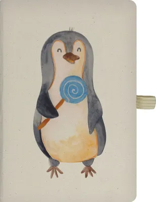 Produktbild von Mr. & Mrs. Panda Adressbuch Pinguin Lolli - Transparent - Geschenk, Journal, Naschen, Skizzenbuch, Süßigkeiten, Tagebuch, notizbuch, Heißhunger, Spruch, Kladde
