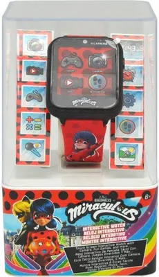 Immagine prodotto di Orologio interattivo per bambini Lady Bug, schermo analogico e digitale, 6 giochi, foto e video, contapassi, batteria ricaricabile