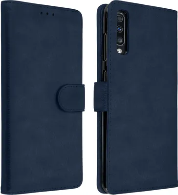 Obrázok produktu pre Avizar, peňaženka s odklápacím vekom, puzdro z umelej kože pre Samsung Galaxy A70, tmavomodrá
