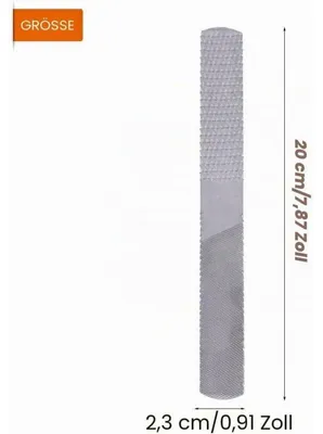 Produktbild von Holzraspel Halbrund 4-in-1 Stahl Feile 8 Zoll Holz Speckstein Grob Flach