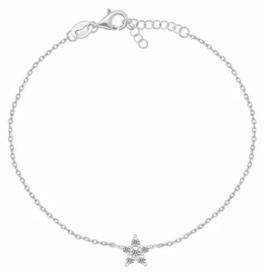 Produktbild von Silber Armband fü r Frauen funkelnden Stern BRC185W