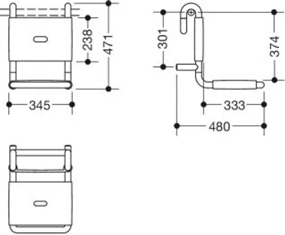 Produktbild von HEWI 801.51.106 55 Einhängesitz