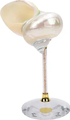 Obrázok produktu pre Mušľová škrupina, pohár na víno, leštená mušľa, jedinečný kreatívny pohár na pitie, pohár na koktaily na svadbu, párty, bar, biely