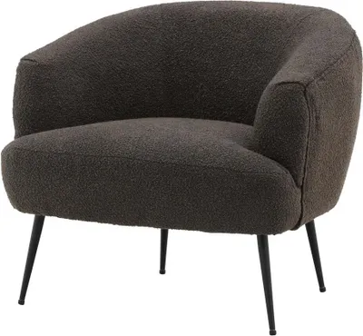 Produktbild von FURNLUX Sessel Derry Braun Und Schwarz 70cm / Hauptfarbe: Braun / Abmessungen: 70 x 79 x 69 cm