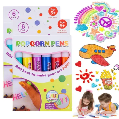 Magische Popcornstifte, 12 Stück, 3D-Aquarellstifte, DIY-Set