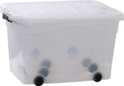 Produktbild von 3er Set Aufbewahrungsboxen mit Deckel und Rollen
