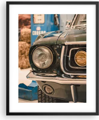Produktbild von Gerahmtes Poster - Schwarzer Rahmen - Abdeckung Ford Mustang - 40x50 cm - Wand Bild - Wanddeko - Wandbilder - Kunstposter - Wandposter - Bilderrahmen - Bilder - Kunstdruck - P2BPA40x50-4480