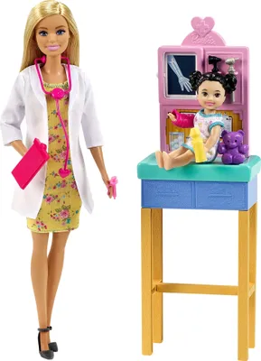Produktbild von Barbie Kinderärztin Puppe (blond), Spielset mit Kleinkind