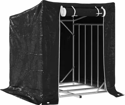 Produktbild von vidaXL Brennholzregal mit Regenschutz 101x61x110,5 cm Verzinkter Stahl