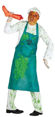 Produktbild von Zombie Biologe Kostüm in Weiß-Grün, Gr. M/L, Größe:M