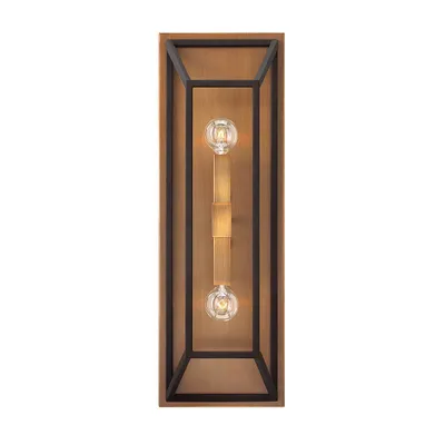 Immagine prodotto di Applique Contemporanea Fu Lighton Ottone Vetro 2 Luci E14