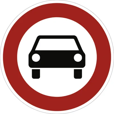 Produktbild von Verkehrsschild VZ251, Verbot für Kraftwagen, Alu, RA1, Ø 600 mm