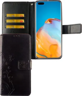 Produktbild von Huawei P40 Handy Hülle Schutz Tasche Cover Flip Case Kartenfach Schwarz