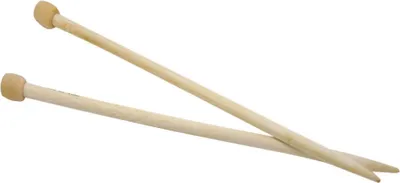 1 Paar Stricknadeln Bambus gerade 12 mm