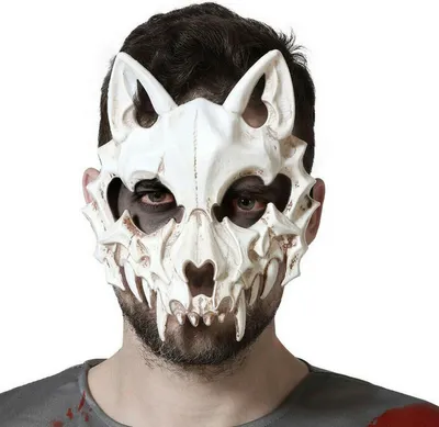 Produktbild von Atosa Halloweenmaske Grau Grau One Size