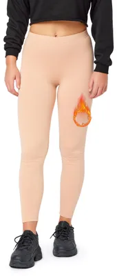 Produktbild von Bellivalini Damen Thermo Leggings Gefüttert für Winter Warme Apre Ski BLV50-320 (Hautfarben, M)