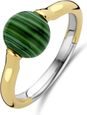 Produktbild von 12290MA Ring mit Kugel grün bicolor 12290MA Ti Sento Milano