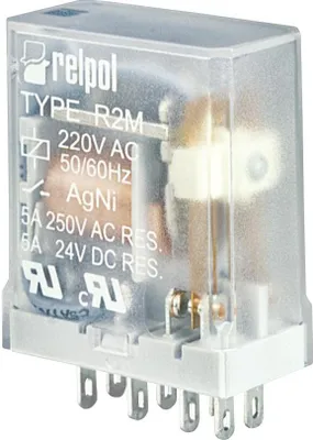 Obrázek produktu pro Elektromagnetické relé, průmyslové - miniaturní, do zásuvky R2M-2012-23-1024 RELPOL