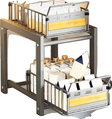 Obrázek produktu pro Organizér do skříně, výsuvný design, univerzální úložné řešení, 1 ks