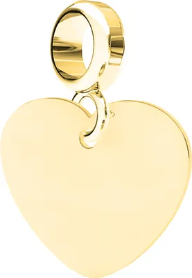 Produktbild von Charms Gold Herz Plättchen Herz Liebe Silber 925