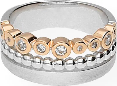 Produktbild von Tétino Ring 96793-01 925 Silber Roségold plattiert mit Zirkonia 52