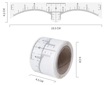 Image de Solidchoice - 50 autocollants pour microblading des sourcils, pour une précision optimale
