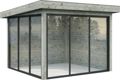 Produktbild von Pavillon Palmako Lenna Slide 8,3 m² Set 701 300 x 300 cm tauchimprägniert grau