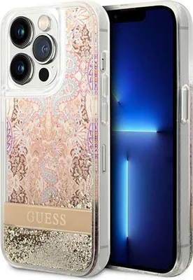 Image de Guess Guhcp14Xlflsd Iphone 14 Pro Max 6,7 Złoty/Gold Hardcase Paisley Liquid Glitter