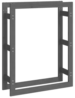 Produktbild von Kaminholzregal Brennholzregal Feuerholzregal Kaminholzablage für Feuerholz mit Holzlagerung für Innen und Außen Höhe 100 cm Tiefe 25 cm Grau 80 x 25 x 100 cm