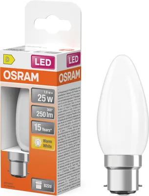 Obrázok produktu pre OSRAM 4099854466199 LED žiarovky, klasický tvar mini sviečky 1,8 W 250 lm