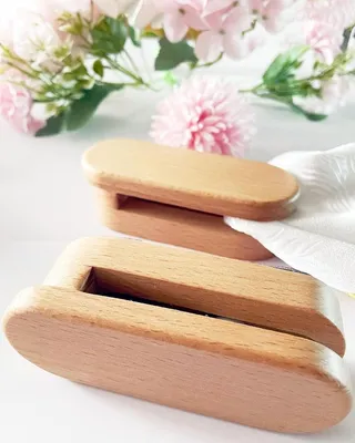 Immagine prodotto di Portasciugamani rotondo in legno - montaggio a parete - 2 pezzi - faggio