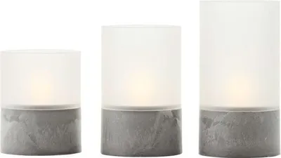 Produktbild von Brilliant Tischleuchte Bougie G92635A22 Außenbereich, Badezimmer, Wohnzimmer, Schlafzimmer, Esszimmer Kunststoff/Glas Outdoor, Indoor grau -