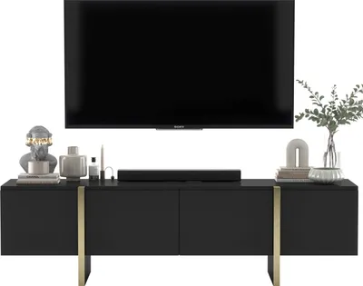 Zdjęcie produktu dla Szafka RTV GRANT 180cm czarny mat