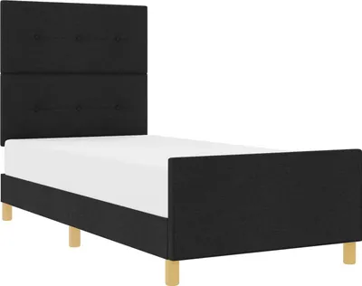 Immagine prodotto di vidaXL Struttura letto con testiera nera 100 x 200 cm in tessuto