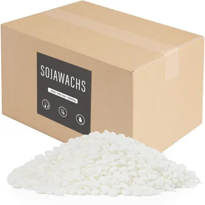 Produktbild von Sojawachs für Kerzen 10kg, Premium Natürlich, 100% biologisch, ohne Zusatzstoffe