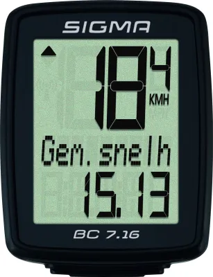 Produktbild von Sigma Fahrradcomputer BC 7.16 Schwarz 7160