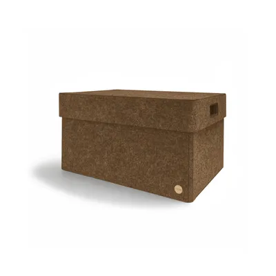Produktbild von Aufbewahrungsbox CLASSIC Filz 56 x 40 x 30 cm mit Deckel in hellbraun meliert