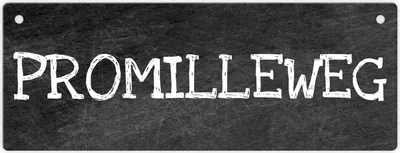 Produktbild von Promilleweg Metallschild das perfekte Türschild für die Hausbar