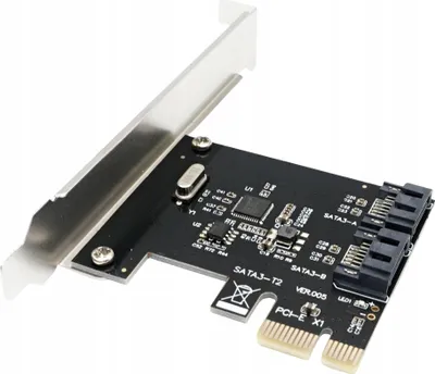Immagine prodotto di Scheda adattatore per computer PCI PCIe 1X su 2x SATA 3.0 Serial ATA a 2 porte