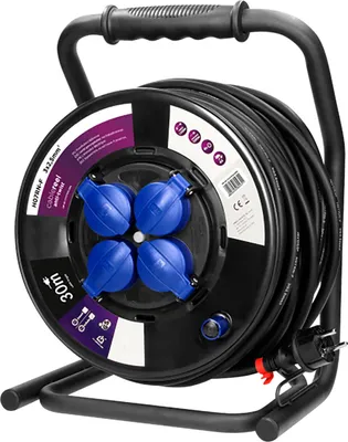 Produktbild von Kabeltrommel 4-fach 30m IP44 H07RN-F 3x2,5mm² mit Cube-Ständer