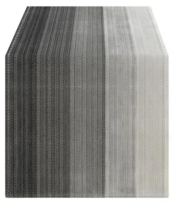 Zdjęcie produktu dla Bieżnik szary, 40 x 180 cm, imitacja lnu, wodoodporny, nowoczesny
