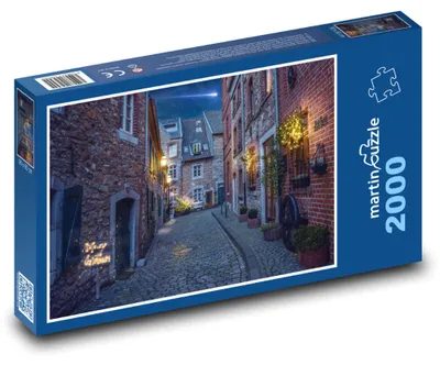 Zdjęcie produktu dla Puzzle 2000 Świąteczna uliczka pod gwiazdami - martinpuzzle