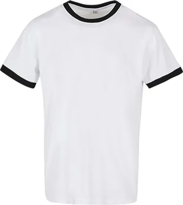 Immagine prodotto di Build Your Brand Basic BB022 | Maglietta Ringer da uomo lavabile a 30 °C - Colore: Black/City Red - Taglia: M