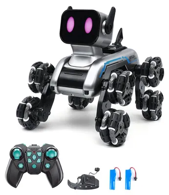 Produktbild von Roboterspielzeug fuer Kinder, 2,4-GHz-Fernbedienung, Stunt-Autospielzeug mit Gestensensor, LED-Licht, Musik, 2 Batterien, fuer den Geburtstag von Jungen und Maedchen