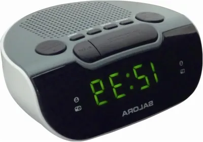 Produktbild von Digitale Wecker – Nachttischradio – Weckerfunktion – PLL AM/FM-Radio – 13 x 5 cm – Schwarz, Grau, Weiß