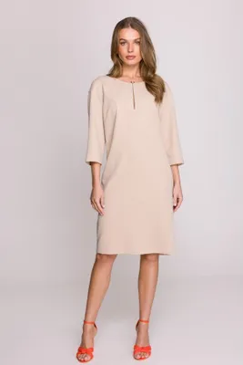 Produktbild von Stylove Minikleid für Frauen Lumtore S394 beige XL