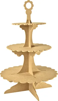 Produktbild von Etagere, 3-stufig, MDF-Holz, Ø ca. 30 cm, Höhe ca. 46 cm
