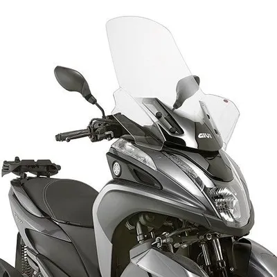 Zdjęcie produktu dla Szyba przednia Givi 2120DTG - przezroczysta, wysokość >690 mm, szerokość 630 mm dla różnych modeli, z ABE