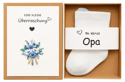 Productafbeelding van Babysokken als aankondiging van een zwangerschap, set met berichten, voor de familie